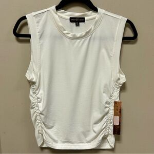 Almost Famous Sz M Women's White Sleeveless Top NWT